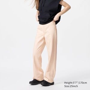 Uniqlo waist 25 Light Pink Beige Cotton Pants